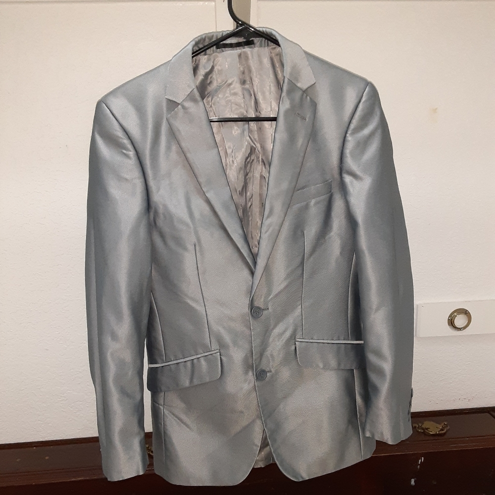 Revoir Two Button Silver Blazer